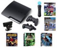 PS3 250GB Slim + 2 Controles + 5 Games + Kit Movie